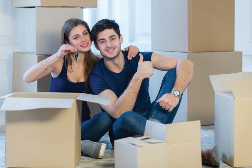 Professional house removals team planning a move in Brent