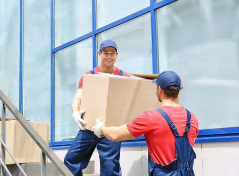 Student removals van for a move in Brent