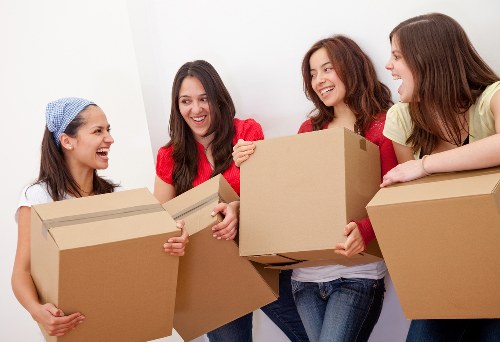 IT equipment and furniture being moved during an office relocation