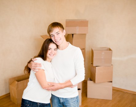 Moving boxes and furniture during removals in Brent
