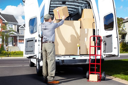 A family preparing items for a move in Brent