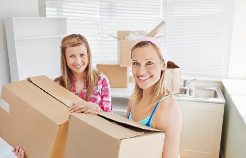 Organized moving boxes and labels during packing and unpacking services in Brent